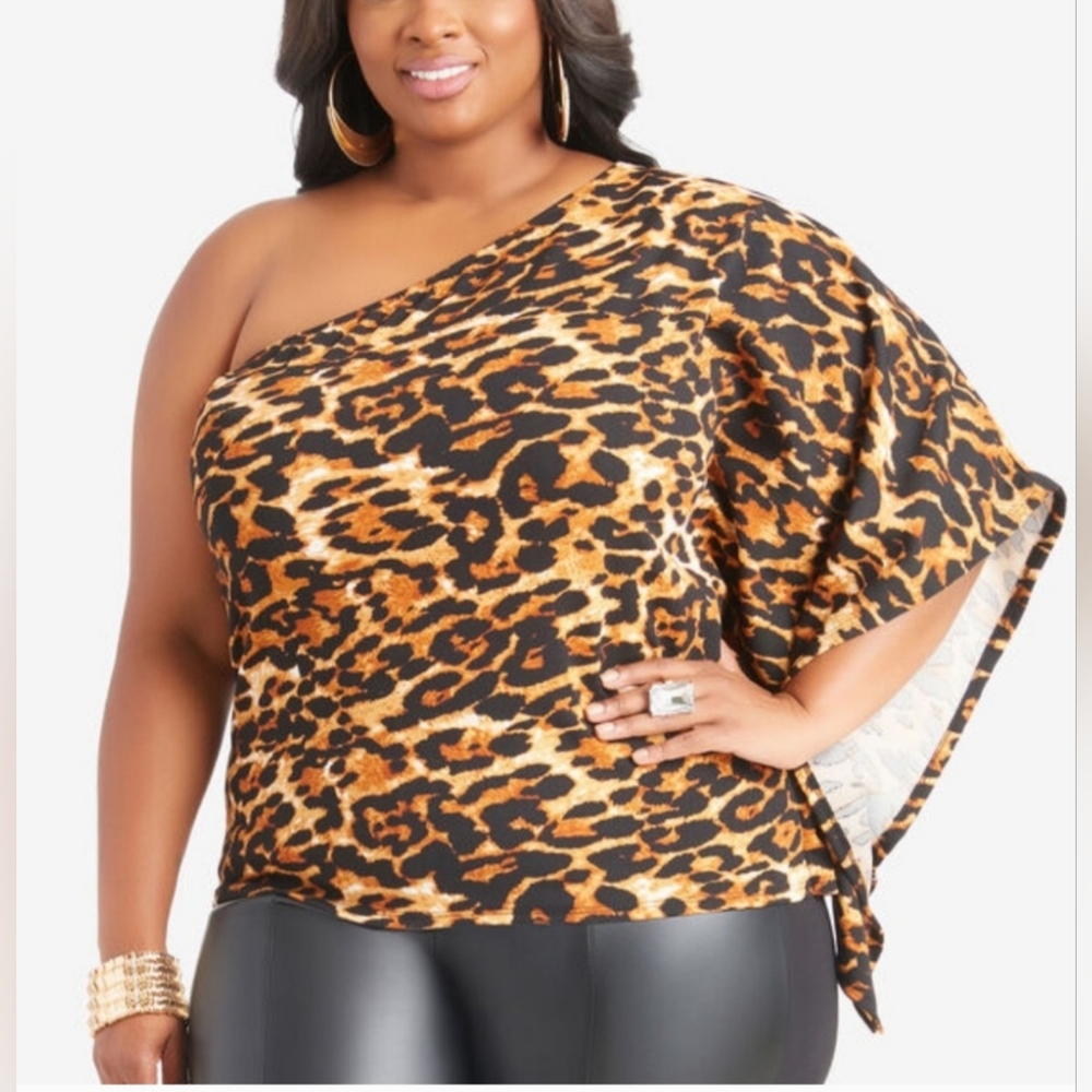 LEOPARD PRINT OFF THE SHOULDER TOP - Picture 11 of 12